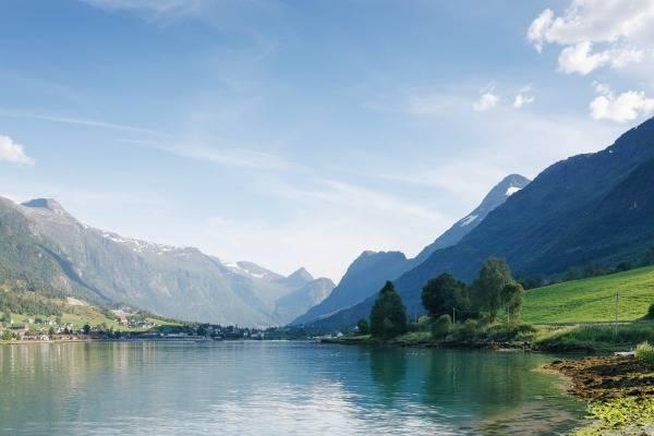 Olden cruise port in the Norwegian Fjords